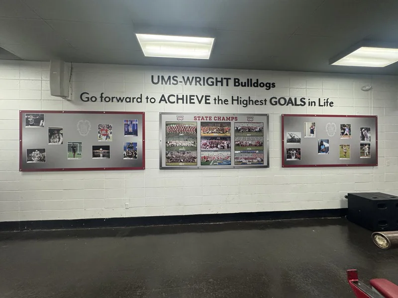 An image of the interior wall signage.